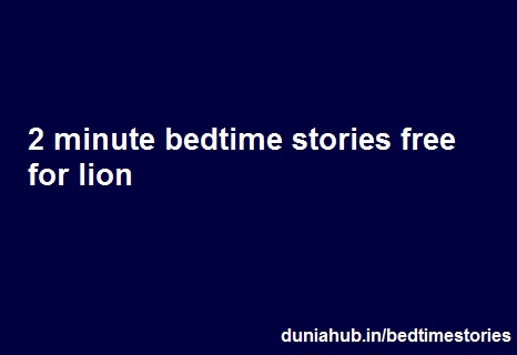 2 minute bedtime stories free
